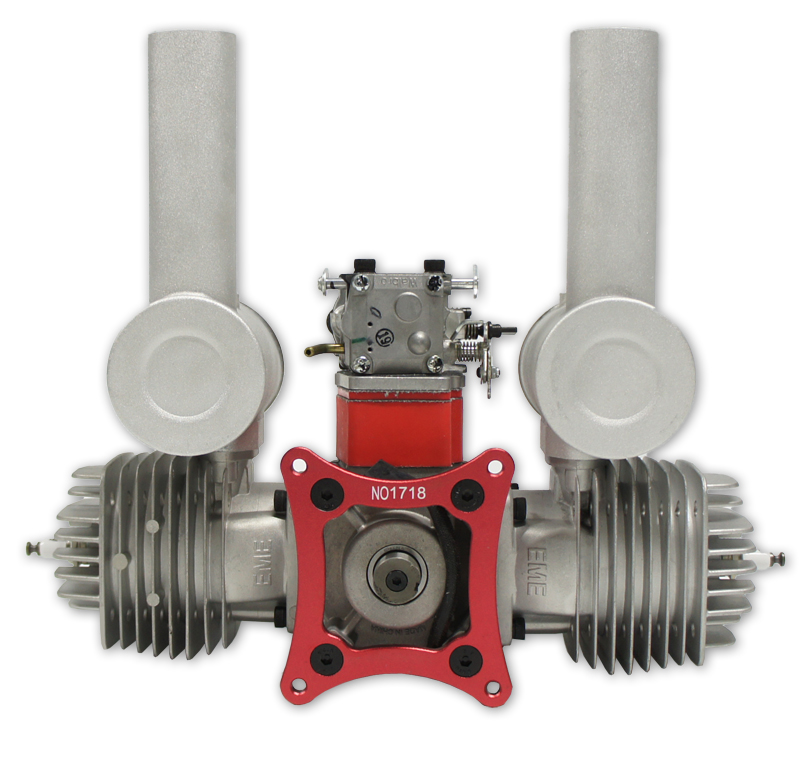 EME125 Benzínový dvouválcový modelářský motor