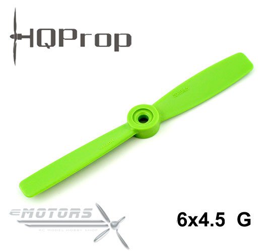 HQProp 6x4.5 Bullnose dvoulistá vrtule CCW – Zelená SPS