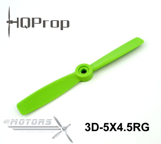 HQProp 5x4.5 3D Reverzní dvoulistá vrtule CW - Zelená HQProp 5x4.5 3D Reverzní dvoulistá vrtule CW - Zelená