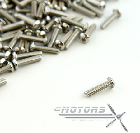 Šroub s půlkulatou hlavou HEX M3x12mm - 1ks