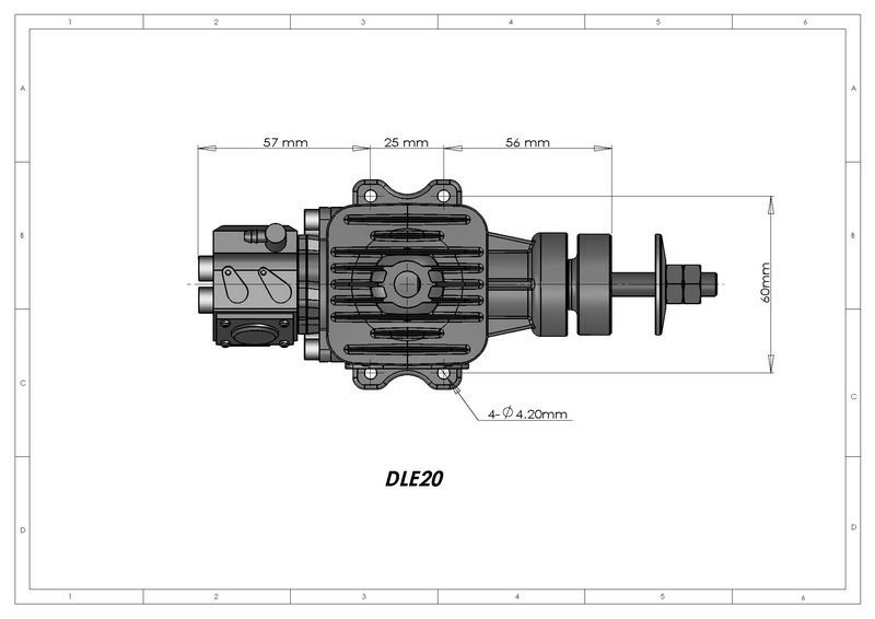 DLE20 Benzínový jednoválcový modelářský motor