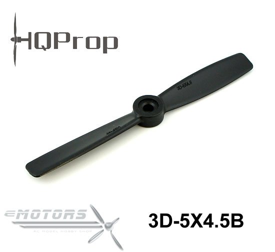 HQProp 5x4.5 3D Reverzní dvoulistá vrtule CCW - Černá SPU