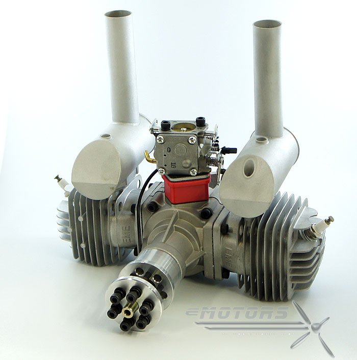 EME120 Benzínový dvouválcový modelářský motor