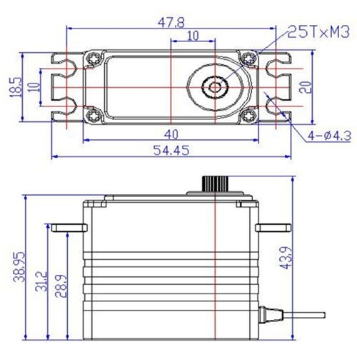 FT830BL 0.135sec/30kg/84.5g/7.4V brushless digital