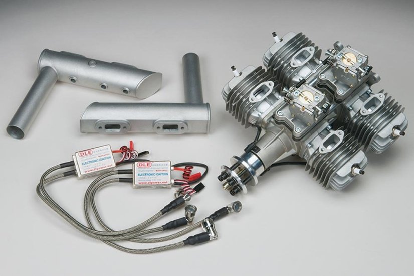 DLE222-Benzínový čtyřválcový modelářský motor