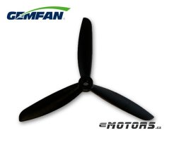 Gemfan 5x4.5R 3-listá vrtule – černá