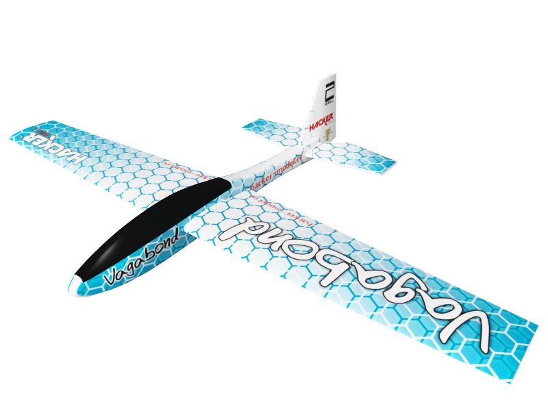 Vagabond 1500 ARF hexaMODRÁ   foil covered 