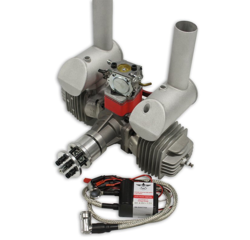EME125 Benzínový dvouválcový modelářský motor