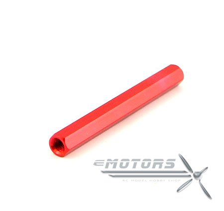 Distanční sloupek 45mm/M3 – červený Distanční sloupek 45mm/M3 – červený