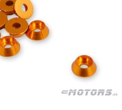 Podložka tvarová M4 - elox (1ks) Orange