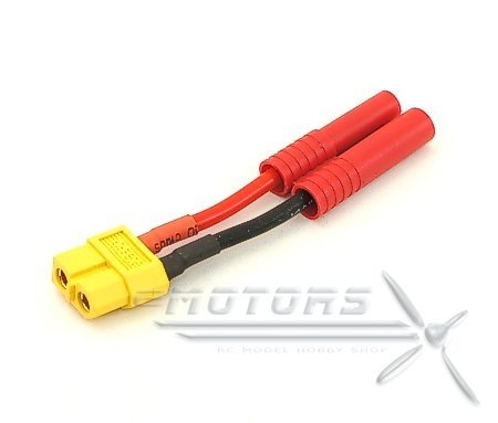 Redukce baterií z HXT 4mm na XT60