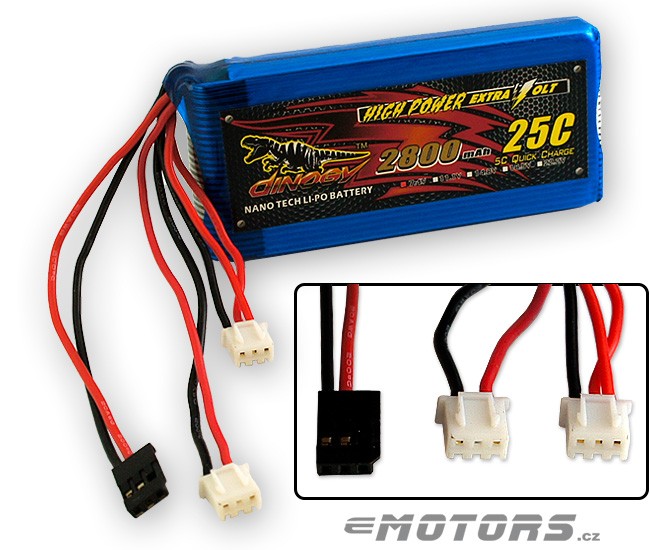 DINOGY 2800mAh 2S 25C–TX/RX