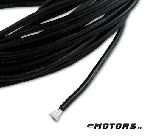 Kabel 16AWG  BLACK (10cm)