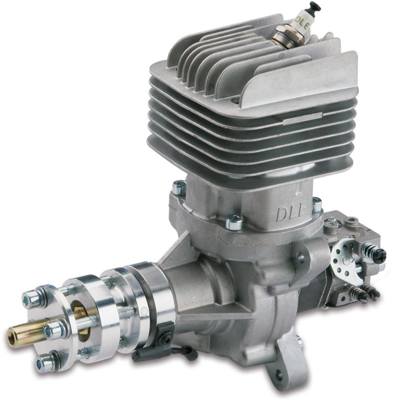 DLE55-RA Benzínový jednoválcový modelářský motor (zadní výfuk)