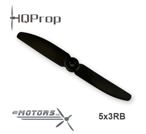 HQProp 5x3 dvoulistá vrtule CW - Černá SPU HQProp 5x3 dvoulistá vrtule CW - Černá SPU