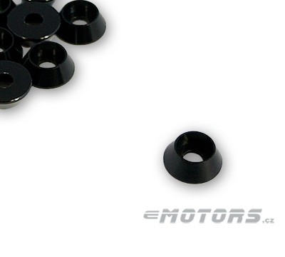 Podložka tvarová M3 - elox (1ks) Black Podložka tvarová M3 - elox (1ks) Black
