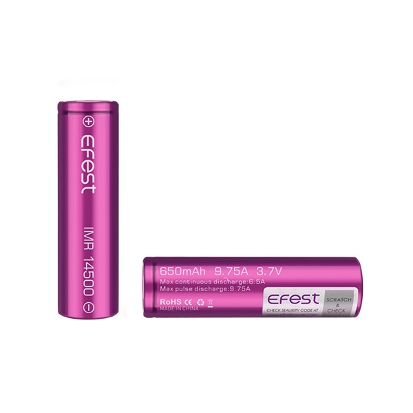 Efest IMR 14500 650mAh 9.75A 3.7V