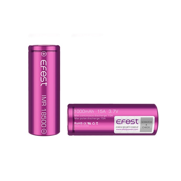 Efest IMR 18500 1000mAh 15A 3.7V