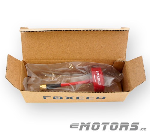 Foxeer 5.8G 3dBi TX/RX RHCP Omni FPV Antenna SMA (červená)