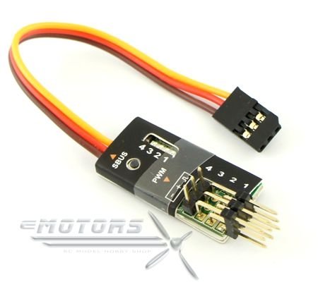 FrSky SBUS na PWM dekodér