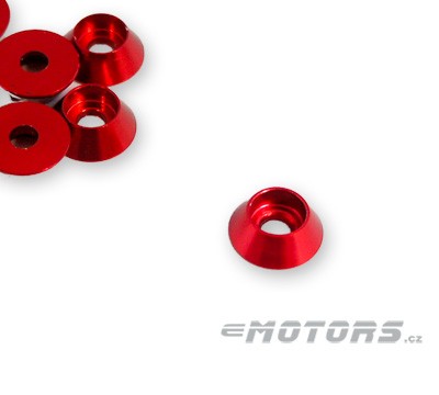 Podložka tvarová M3 - elox (1ks) Red Podložka tvarová M3 - elox (1ks) Red