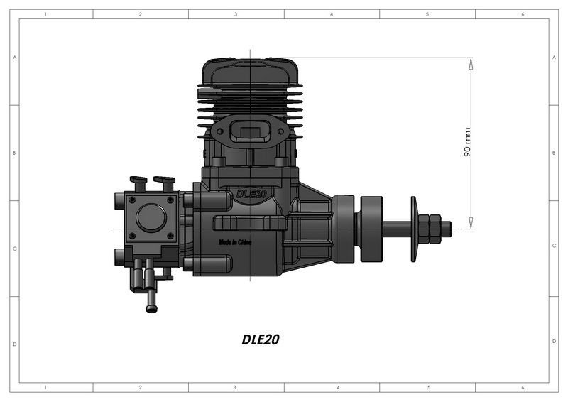 DLE20 Benzínový jednoválcový modelářský motor
