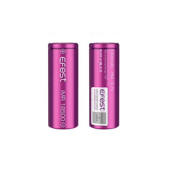 Efest IMR 18500 1000mAh 15A 3.7V