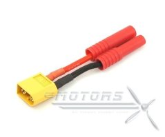Redukce baterií z XT60 na HXT 4mm