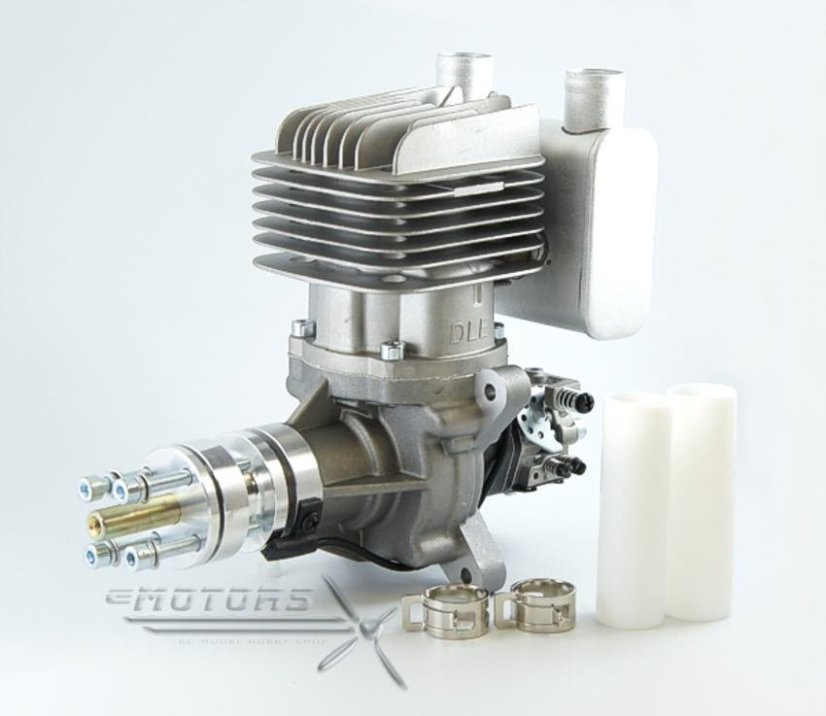 DLE55-RA Benzínový jednoválcový modelářský motor (zadní výfuk)